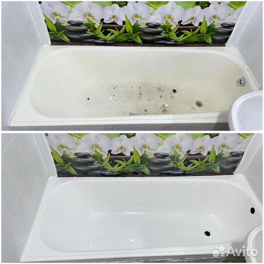 Реставрация ванн жидким акрилом и мрамором