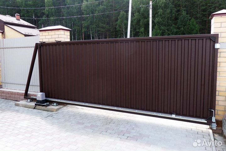 Ворота алюминиевые откатные