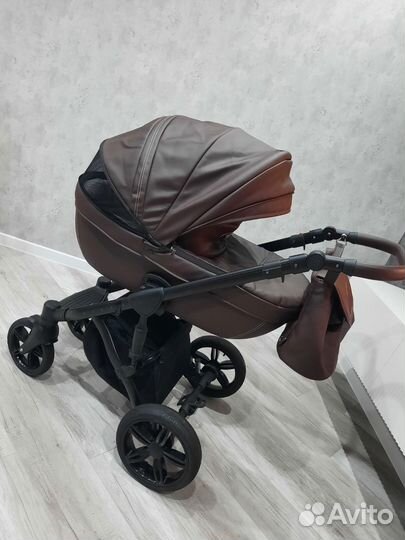 Коляска verdi mocca 3 в 1 эко кожа