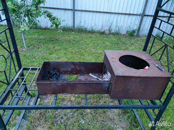 Мангальная зона с крышей