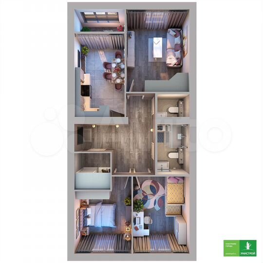 3-к. квартира, 76,3 м², 8/10 эт.