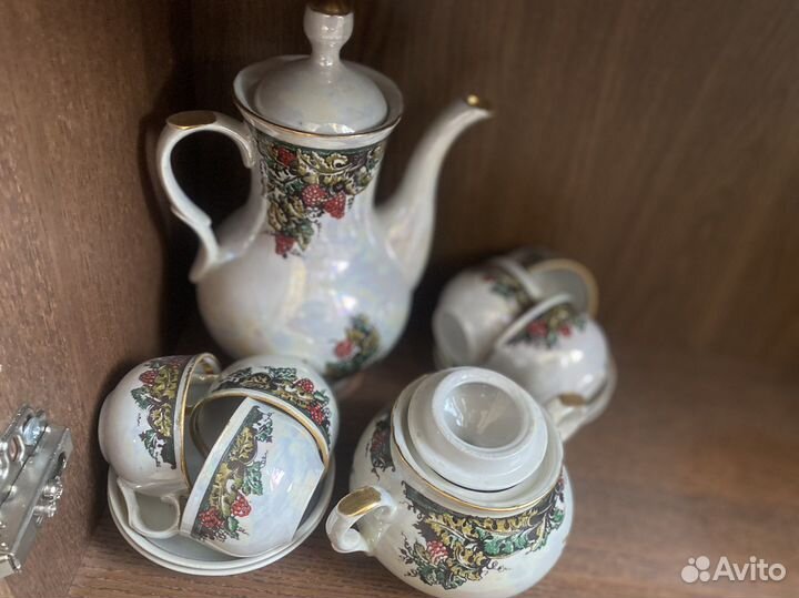 Сервиз кофейный с перламутром СССР