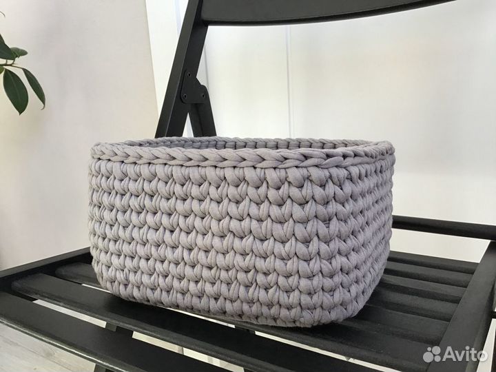 Корзинка из трикотажной пряжи Париж