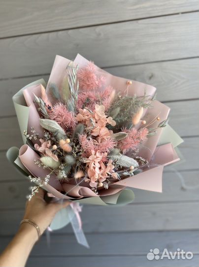 Сухоцветы, цветы, букет
