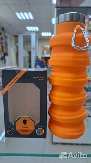 Бутылка складная с карабином,500мл