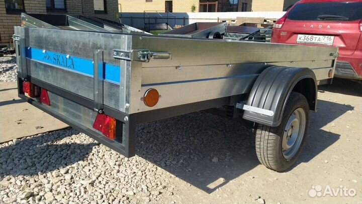 Прицеп 2500х1300мм самосвал с удлинителем дышла