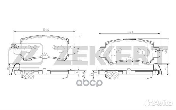 Колодки торм. диск. задн. Mazda CX-3 15- CX-5