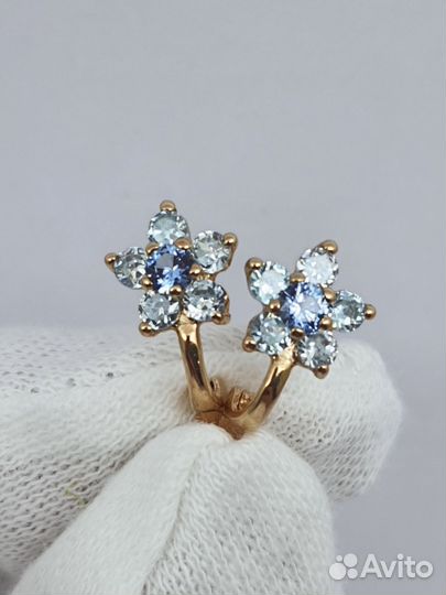 Серьги детские золотые 585 пробы