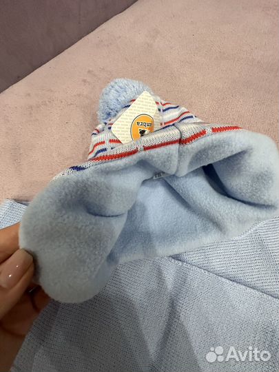 Шапка и шарф детские новые 1-1.5 год