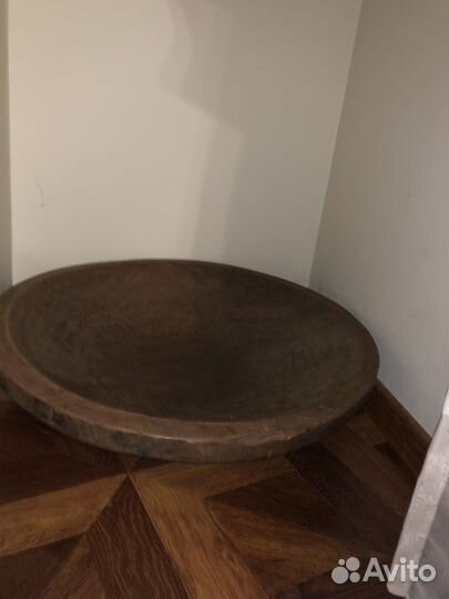 Блюдо старинное греческое деревянное