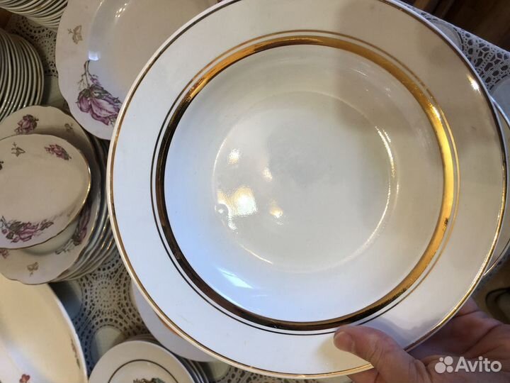 Тарелка селедочница Дулево и Конаково СССР