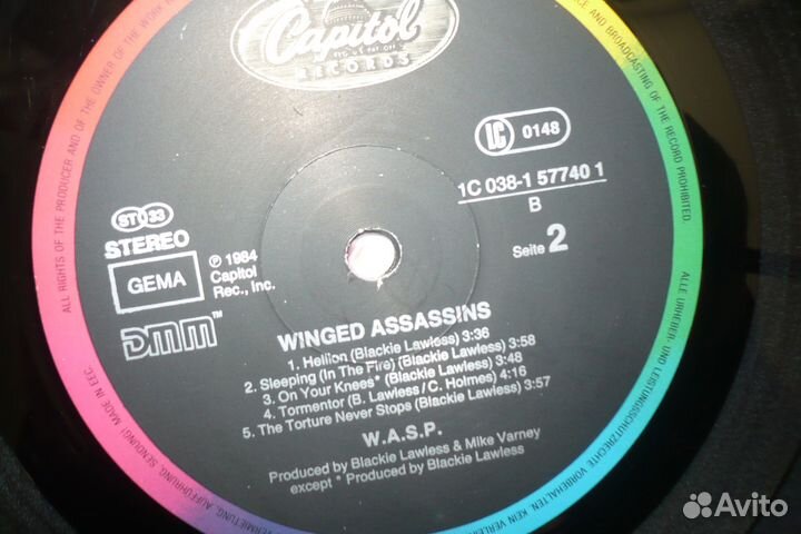 LP W.A.S.P (wasp) 1984 winged assassins germany