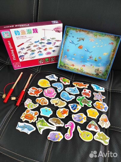 Деревянная магнитная рыбалка