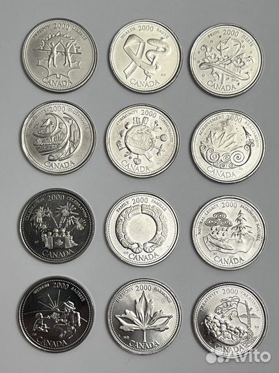 Монеты Канады 25 центов