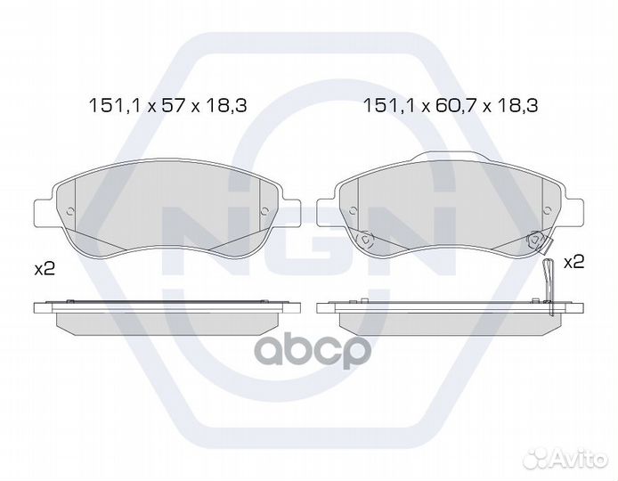 Колодки тормозные дисковые керамические перед