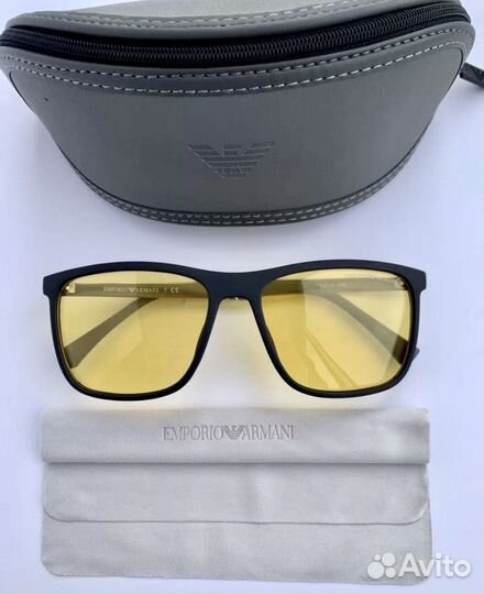 Очки emporio armani желтые поляризационные