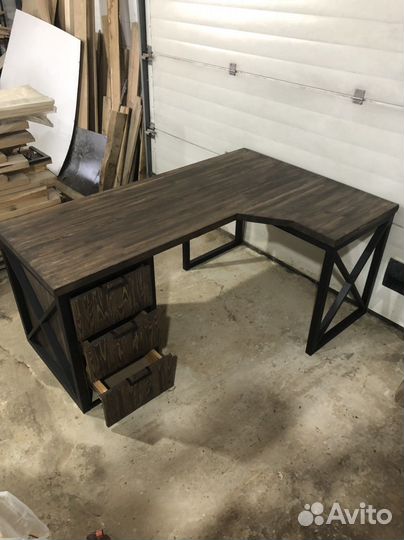 Компьютерный стол лофт 1800х1200х800