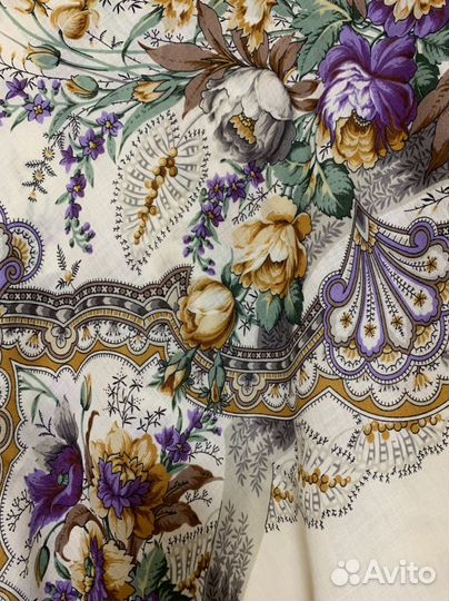 Павлопосадский платок шерстяной