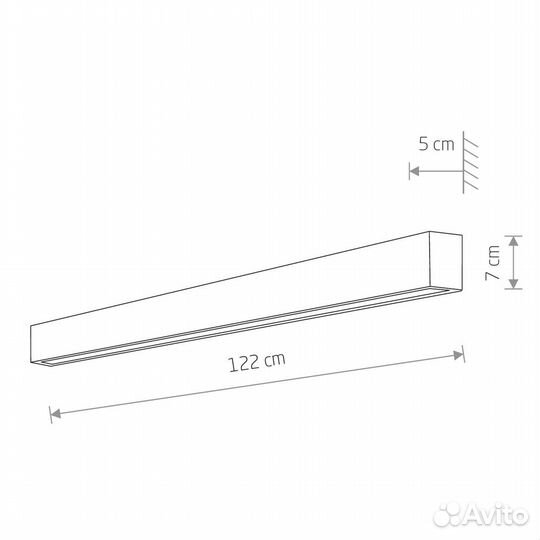 Настенный светильник Nowodvorski Straight Wall LED