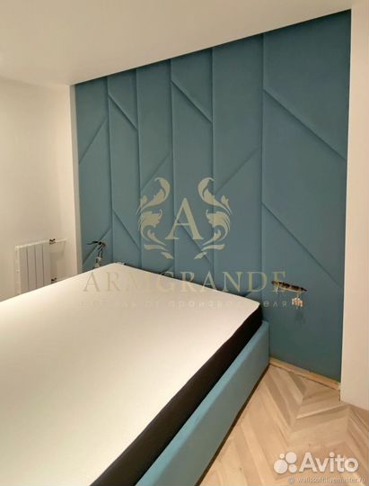 Кровать с мягким изголовьем под заказ