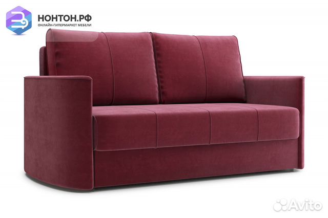 Диван еврокнижка Колибри бордовый