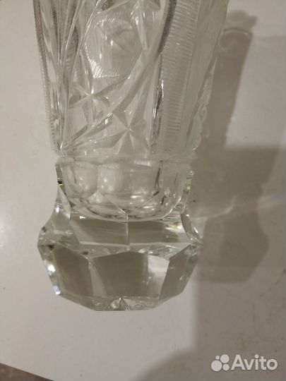 Ваза для цветов хрустальная СССР
