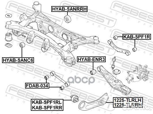 Сайлентблок hyundai tucson 18 2018-2021 europe