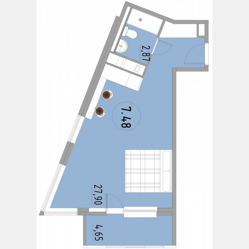 1-к. апартаменты, 35,8 м², 7/13 эт.