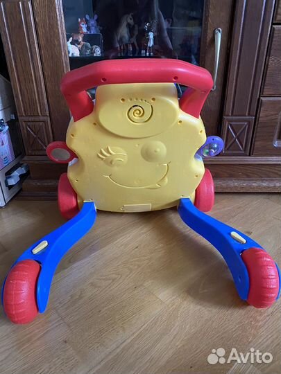 Ходунки каталка детские с ручкой chicco