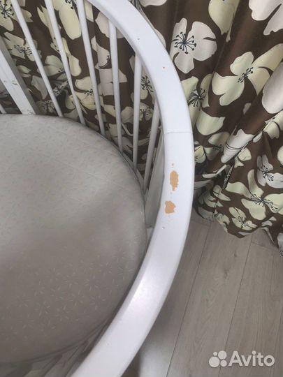 Детская кровать овальная с матрацем