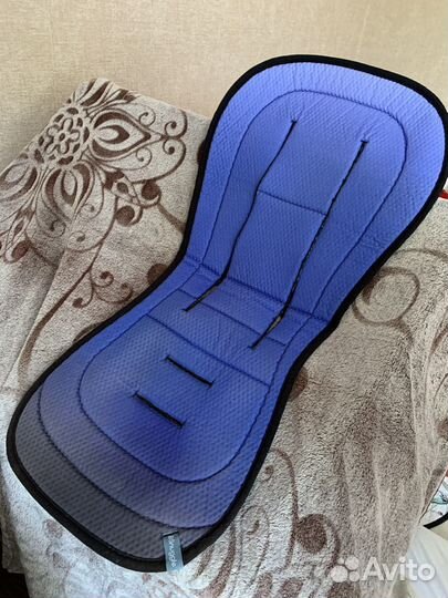 Матрасик в коляску хлопковый 3D air