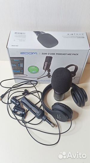 Микрофон для подкастов Zoom ZUM-2 usb