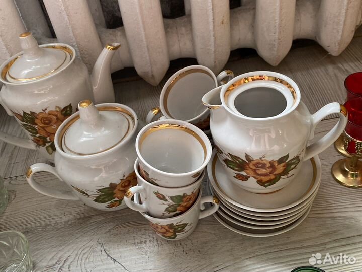 Посуда ссср,сервис чайный,ваза