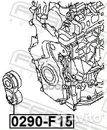 0290-F15 ролик натяжной c механизмом натяжения