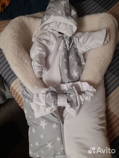 Конверт на выписку на овчине