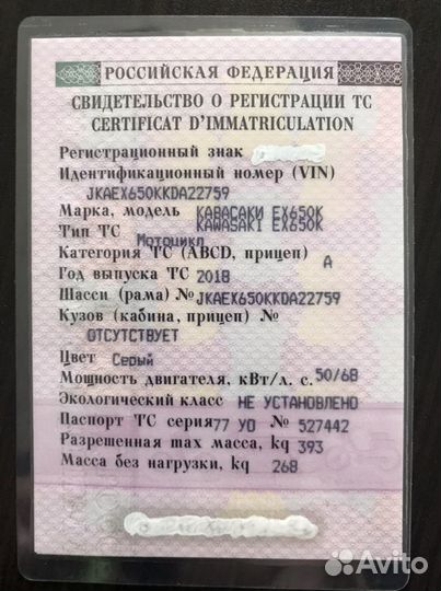 Kawasaki ninja 650 2018 год