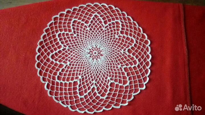 Кружево винтажное ручная работа салфетки подзоры в