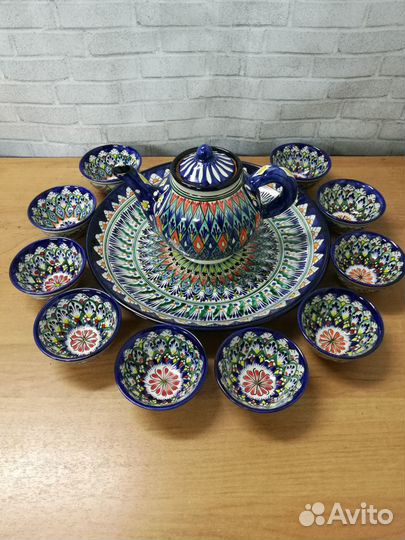 Риштанская керамика (комплект посуды)