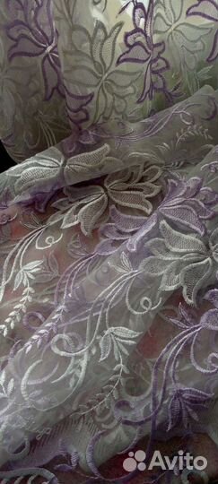 Комплект шторы и тюль и покрывало