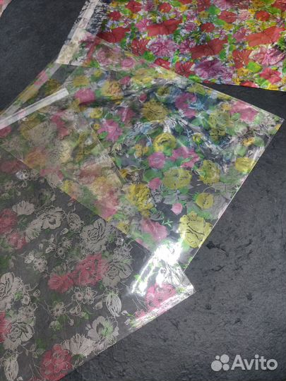 Пакет прозрачный с рисунком клеевым клапаном