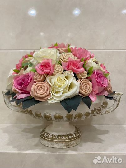 Букет,мыльные цветы,сувенир,подарок,интерьер