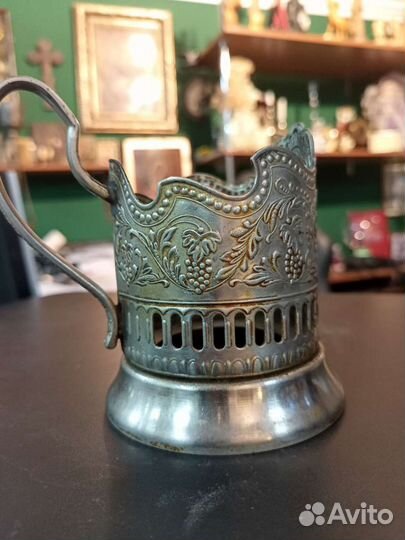 Подстаканники СССР Космос, мельхер