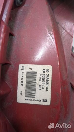 Фонарь (задний) Volkswagen Passat 7 Европа, 2013