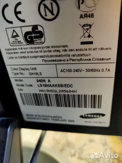 Монитор Samsung syncmaster 940n