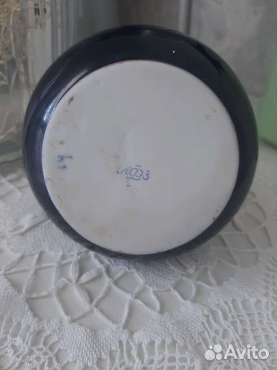 Ваза кобальтовая лфз Винтаж