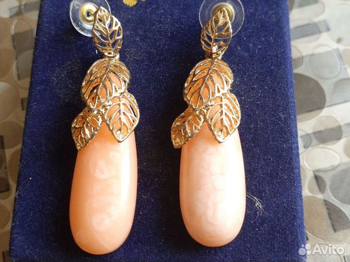 Серьги с кораллом