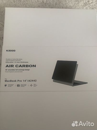 Чехол air carbon kzdoo macbook pro 14