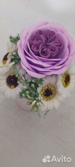 Букетик из мыльных цветов