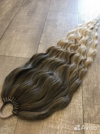 Съемные афрохвосты на резинке из канекалона