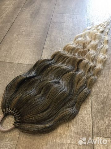 Съемные афрохвосты на резинке из канекалона